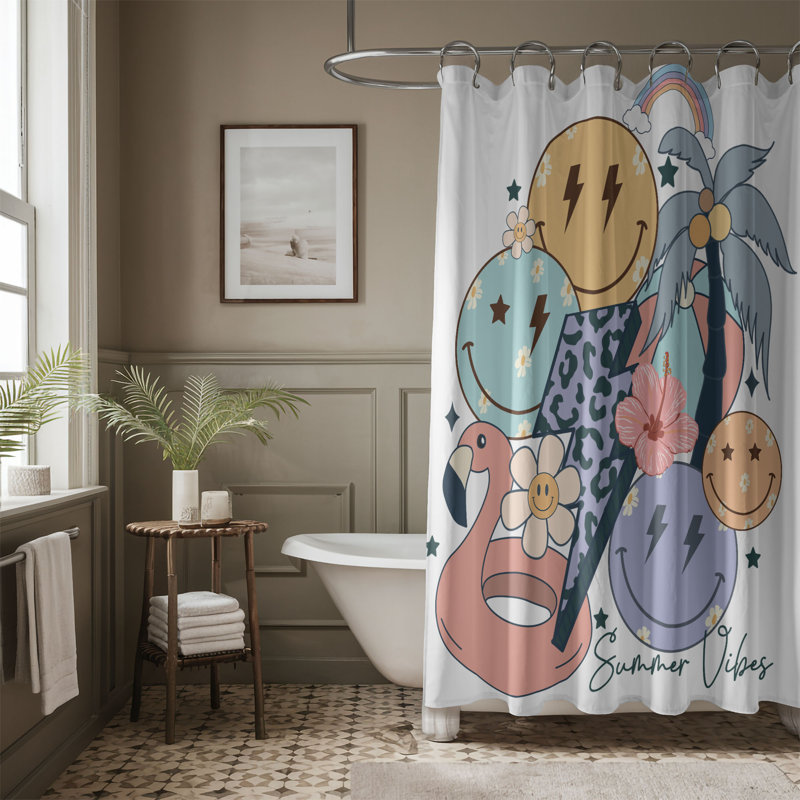 Bardin Shower Curtain, 74"H x 71"W