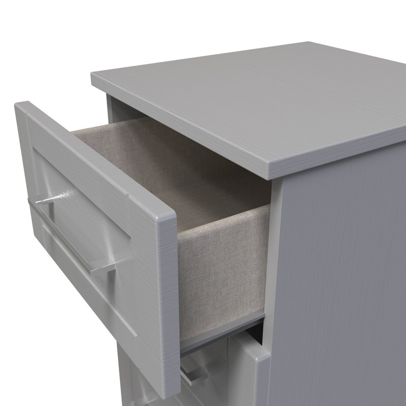 Fully Assembled Lesle 3 Drawer Bedside Table