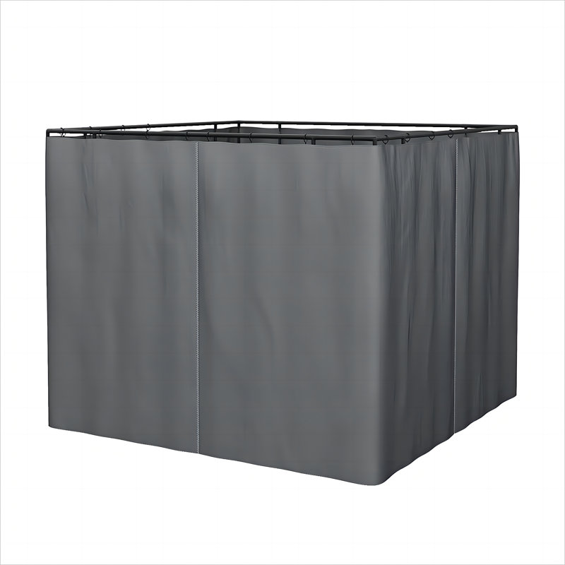 Pabin Inc Gray Polyester Side Wall for Gazebo, 82.67" H x 118" W x 118" D