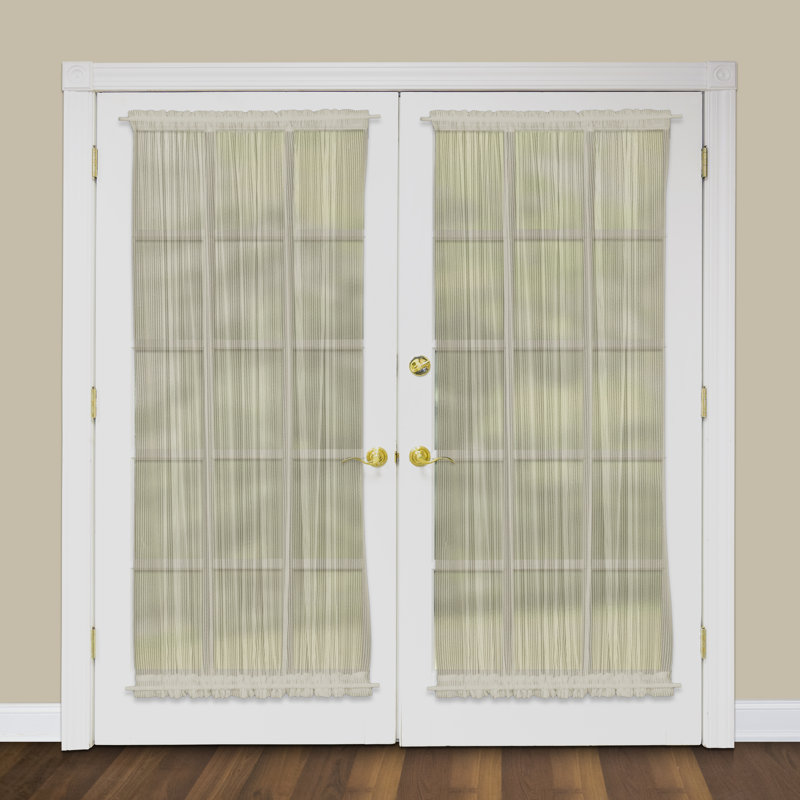 Arles Sheer Single Curtain Panel, 48" W x 40" L, Ecru