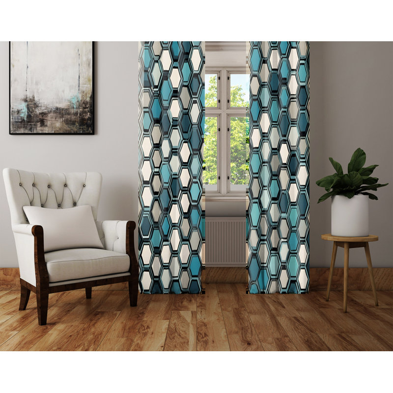 Semi Sheer Curtain Pair, 56" W x 78" L