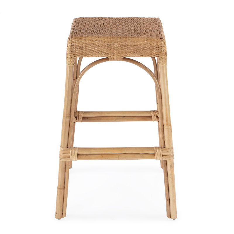 Lennart Counter/Bar Stool, Bar Stool (30" Seat Height), Natural/ Natural Rattan Frame