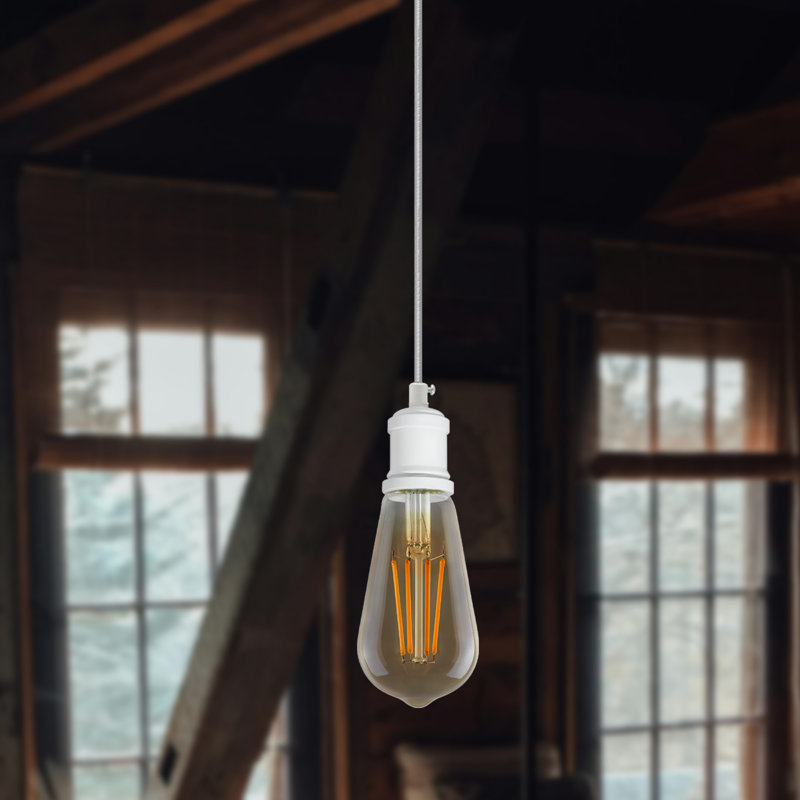 Simoni 1 - Light Simple Pendant, White/Black