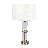 Echo Brushed Nickel Table Lamp with On/Off Switch Clear Glass Body Metal Base
