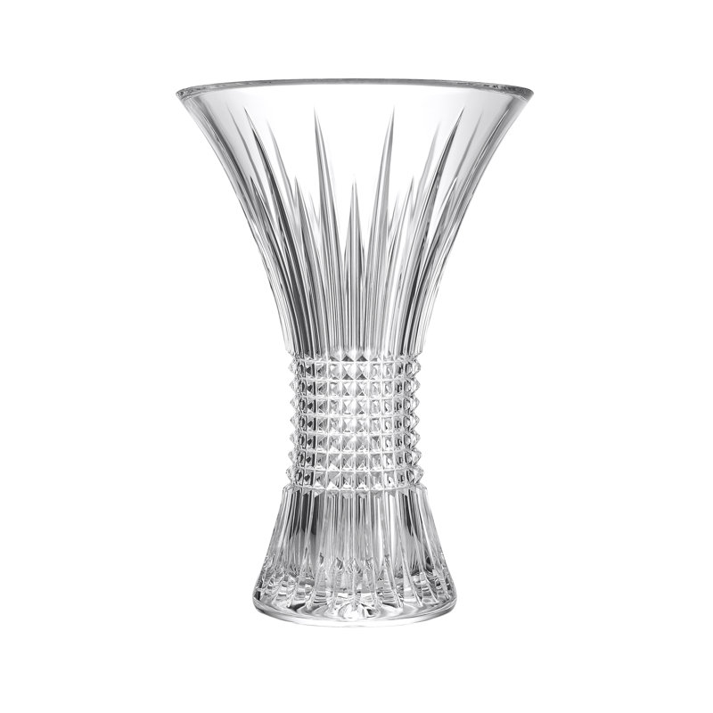 Lismore Diamond Vase, 14" H x 9.6" W x 9.6" D