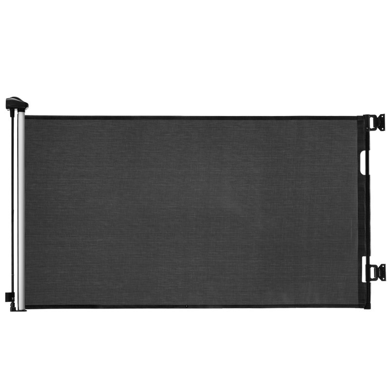 Barrière pour chien rétractable, H 34,2 po x l 62 po x P 2,4 po, Noir