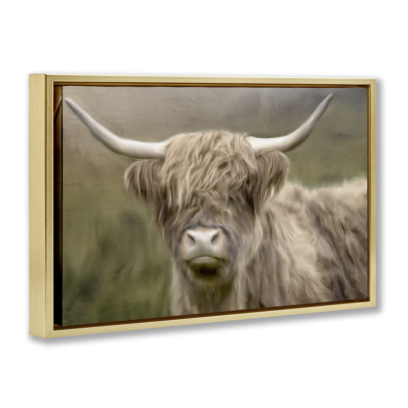 «Highland Dreams», art mural sur toile flottante, Cadre flottant gris lustré, H 21 po x l 31 po