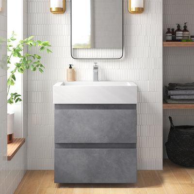Babajide Bathroom Vanity with Acrylic Top