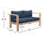 Sonoma 59'' Wide Teak Loveseat with Sunbrella Cushions-1623455678
