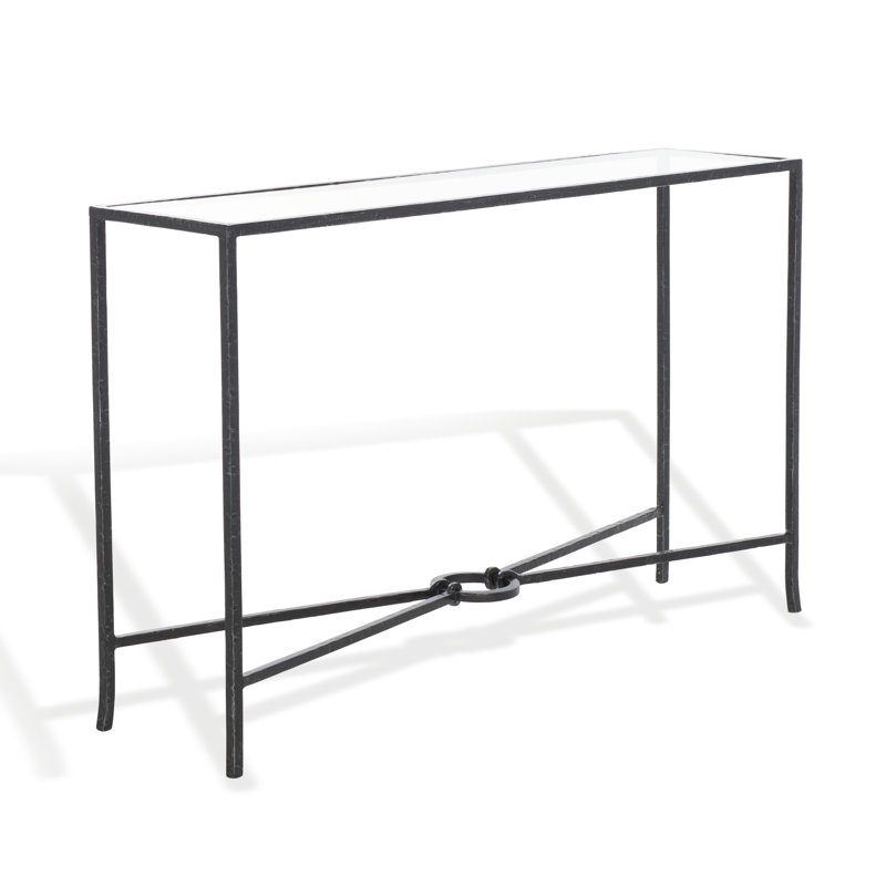Markley Forged Metal Rectangle Console Table, Black