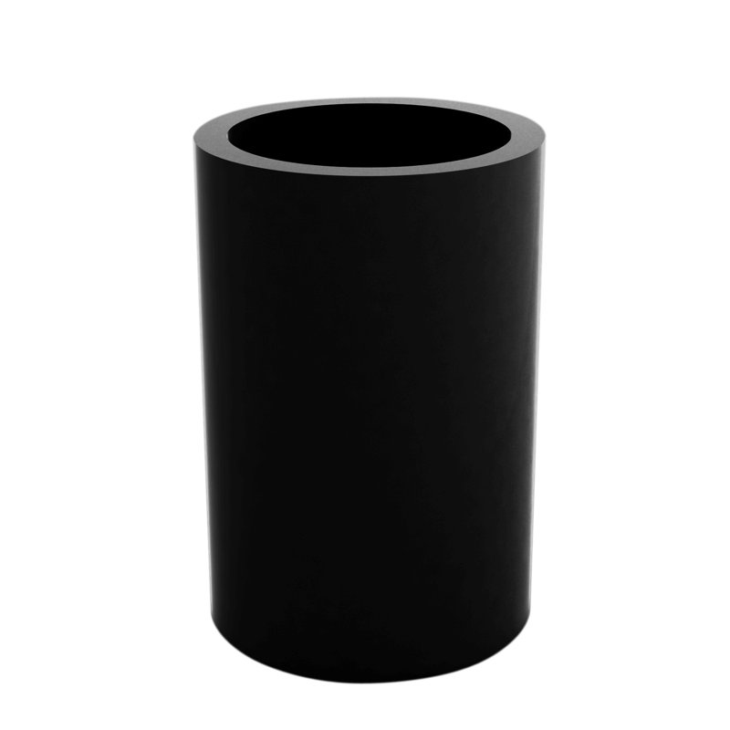 Cilindro Resin Pot Planter, Blue, 11" H x 5.5" W x 5.5" D