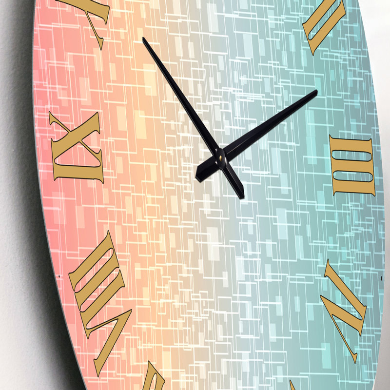 Horloge murale moderne Cubist Pastel, Petit