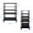 Mount-It! Tempered Glass AV Component Media Stand, Audio Tower and Media Center with 5 Black Shelves