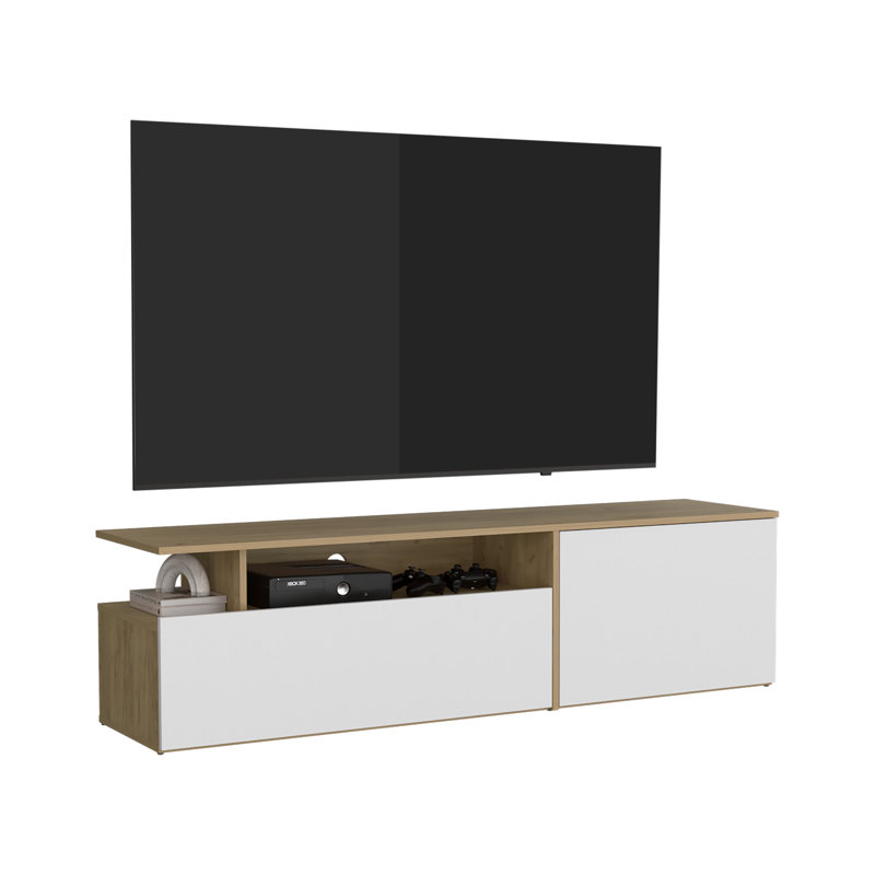 Meuble télé 60 po, 2 portes, 4 tablettes sur place