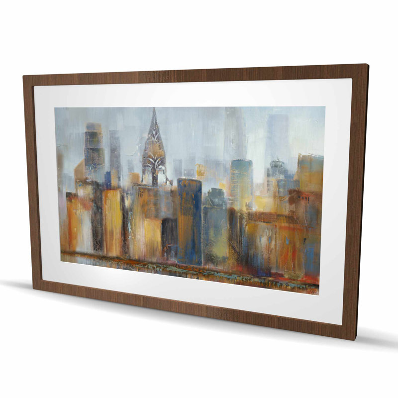 «Cityscape with Chrysler Building», impression encadrée moderne