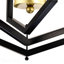 Lustre - Lanterne suspendue à 8 niveaux de style campagnard à niveaux, métal au fini noir, luminaires suspendus modernes