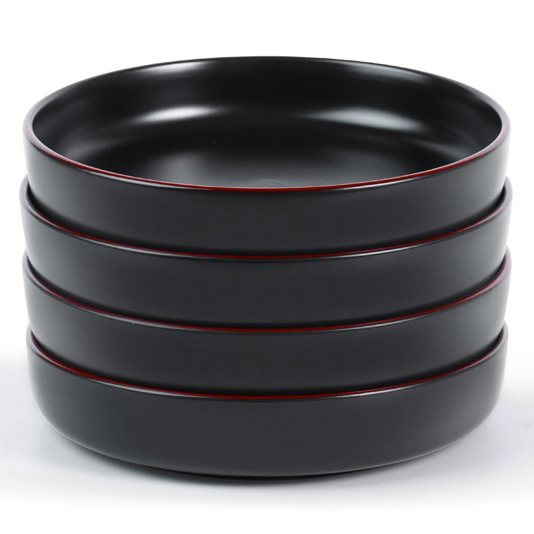 4-Piece Stoneware Pasta Bowl Set- Service For 4