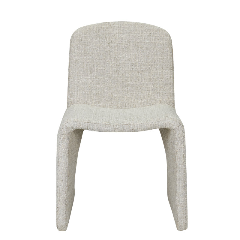 Ella Upholstered Dining Chair, Heather Beige Basketweave