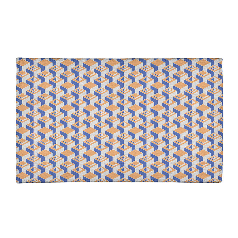 Tapis skyscrapers blue/orange area, Rectangle 5 pi x 7 pi