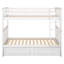 Lit superposé simple au-dessus de simple avec tiroirs, lits convertibles pour une utilisation compacte et polyvalente, blanc