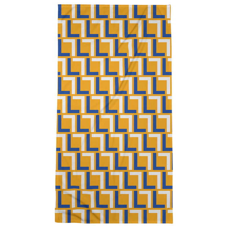 Bath Towel, Gold/Blue/White