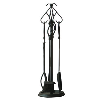Ensemble d’outils de cheminée en acier 5 pièces Amatury