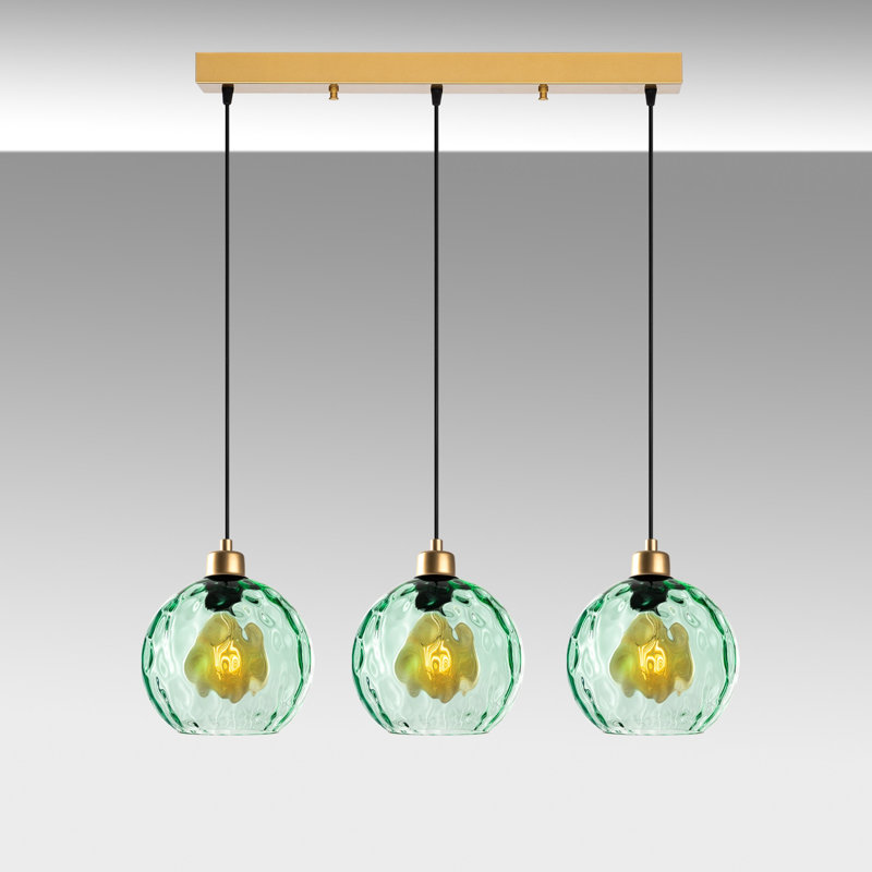 Sheen Chandelier, Green, Gold