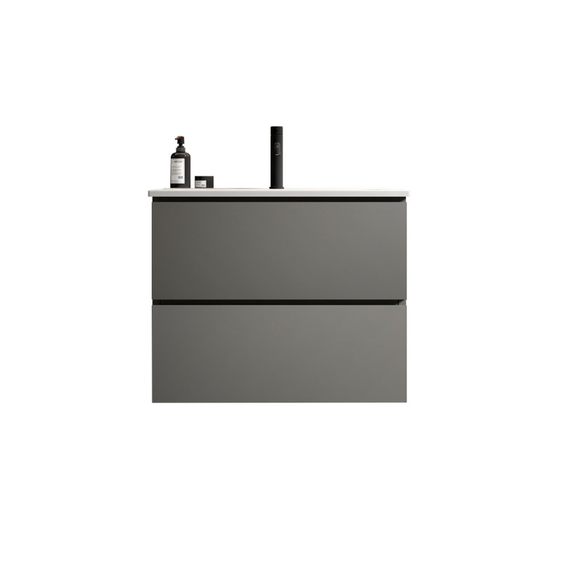 24'' Single Bathroom Vanity with Top, Gray