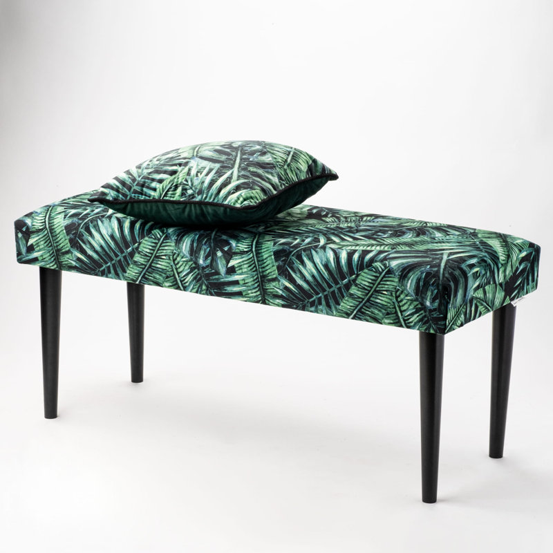 Blanchester Velvet Upholstered Bench, H40 x W130 x D35cm