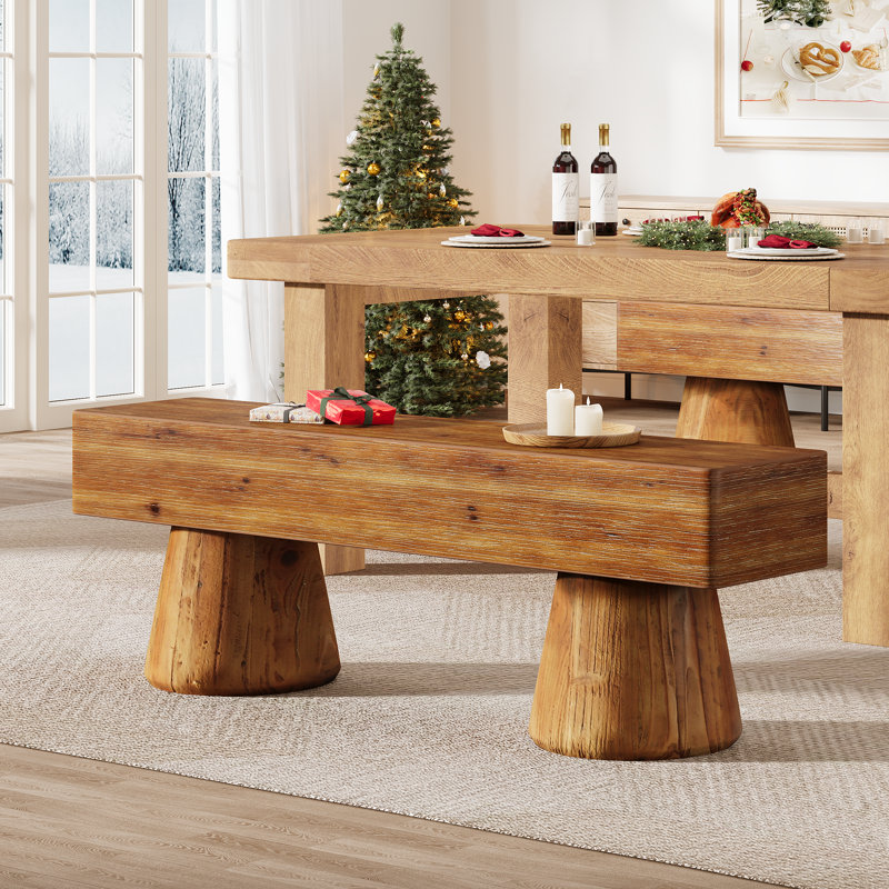 Solid Wood Dining Bench