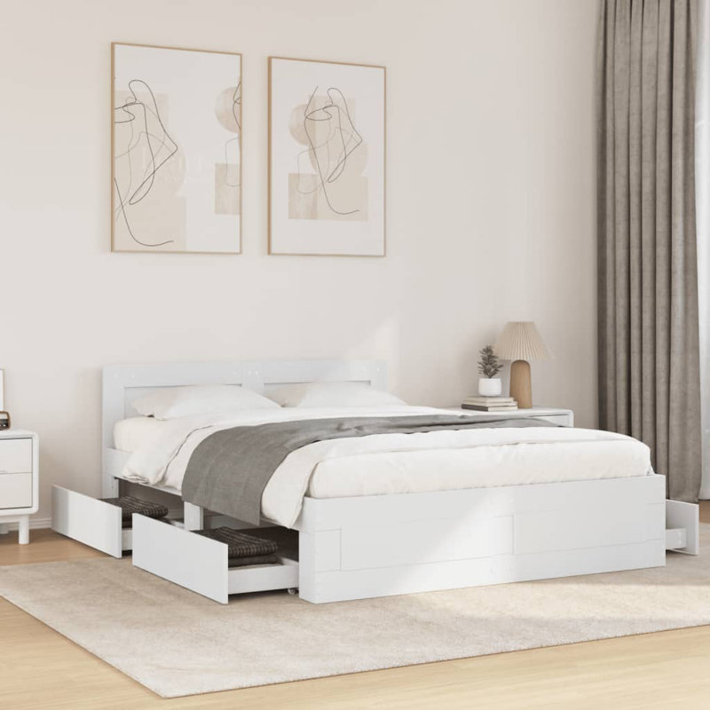 Storage Bed, Small Double (4'), White