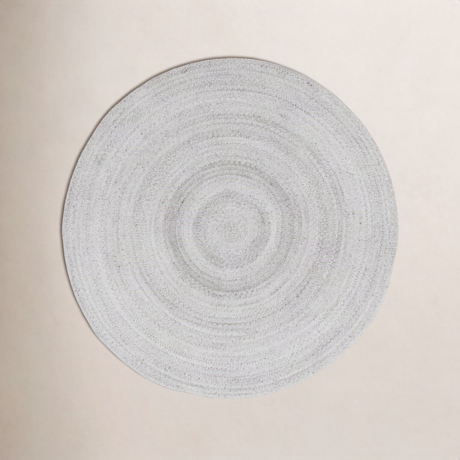 Hinton Cream Hand-Woven Outdoor Rug, Round 6'