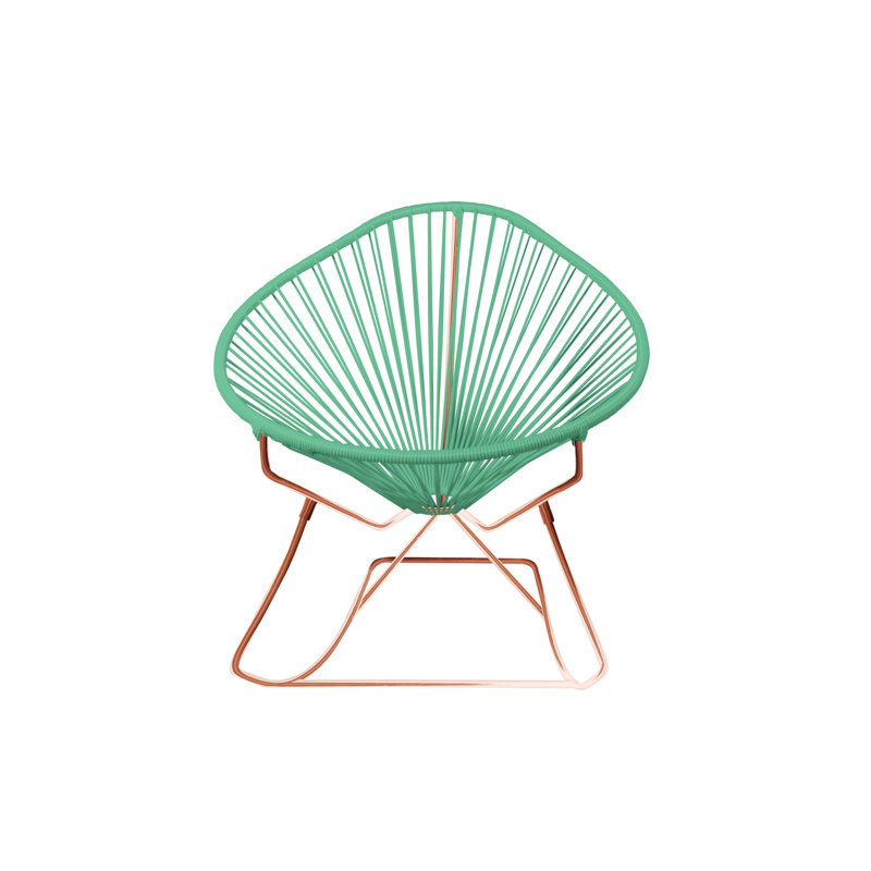 Chaise berçante intérieure / extérieure Acapulco, Menthe / cuivre