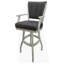 Tabouret pivotant en bois Callisnagh No Extra - rouge - miel-1465985654-1465985653
