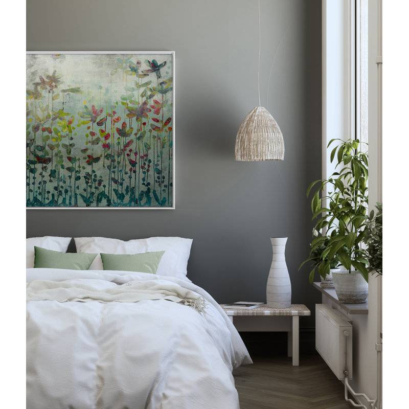 Cozette's Garden Print by Harris, Maeve, 50" H x 50" W, White Framed