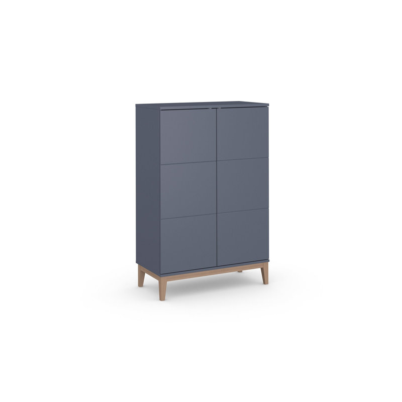 Pelle Rectangle Accent Cabinet, Grey