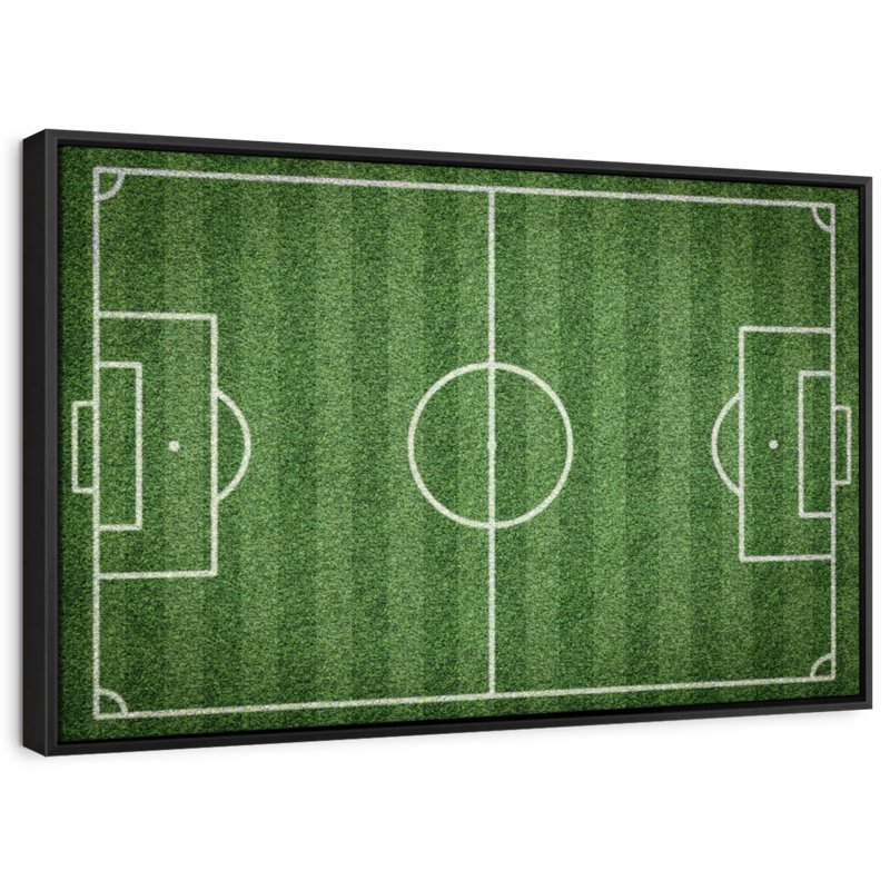 Green Football Field Canvas Print, 9" H x 13" W