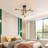 6 - Light Sputnik Sphere Chandelier, Adjustable E26 Pendant for Dining Room