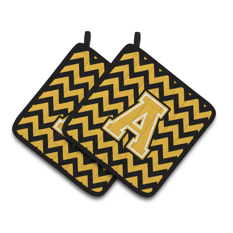 Poignée à chevrons, Noir / or, A