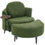 Fauteuil rembourré simple avec repose-pieds mobile-2106957799