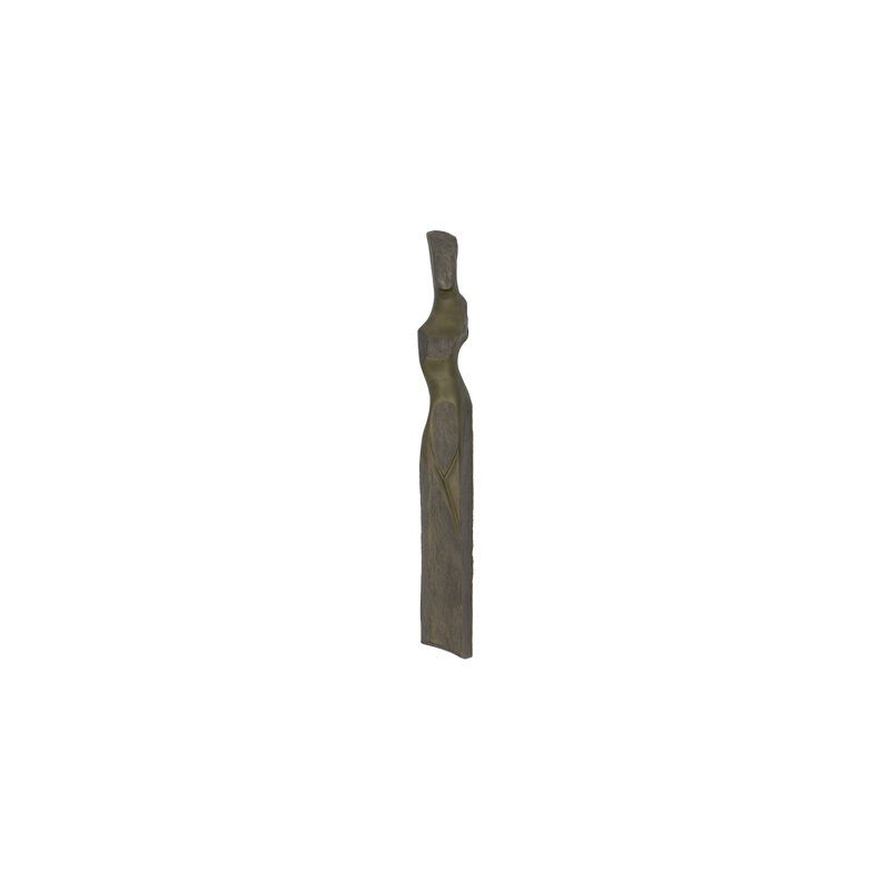 White Stone Cast Women Wall Art, E, Natural