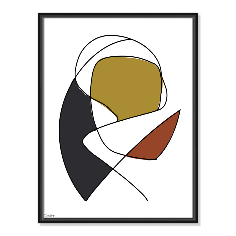 Abstract Tribeca 3, Black, 25.5" H x 19.5" W x 2" D