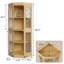 Vitrine d'angle de 70 pouces de haut avec portes vitrées, vitrine moderne à 4 étagères-1870865301