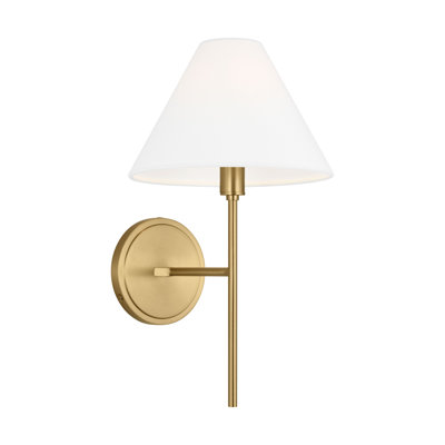 Chapman & Myers Ridgewood Bathroom Bedroom Wall Fixture With White Linen Shade