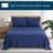 Aeropostale 4 Piece Premium All Season Microfiber Sheet Set, 2 Pillow Cases, 1 Fitted Sheet, 1 Flat Sheet, Fits Mattresses up to 16” Deep, Twin Size, Navy-122810220