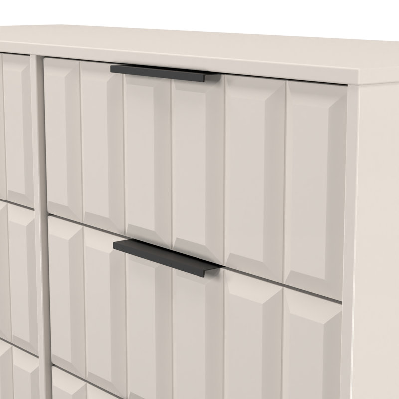 115cm W 6 - Drawer Chest of Drawers, Beige
