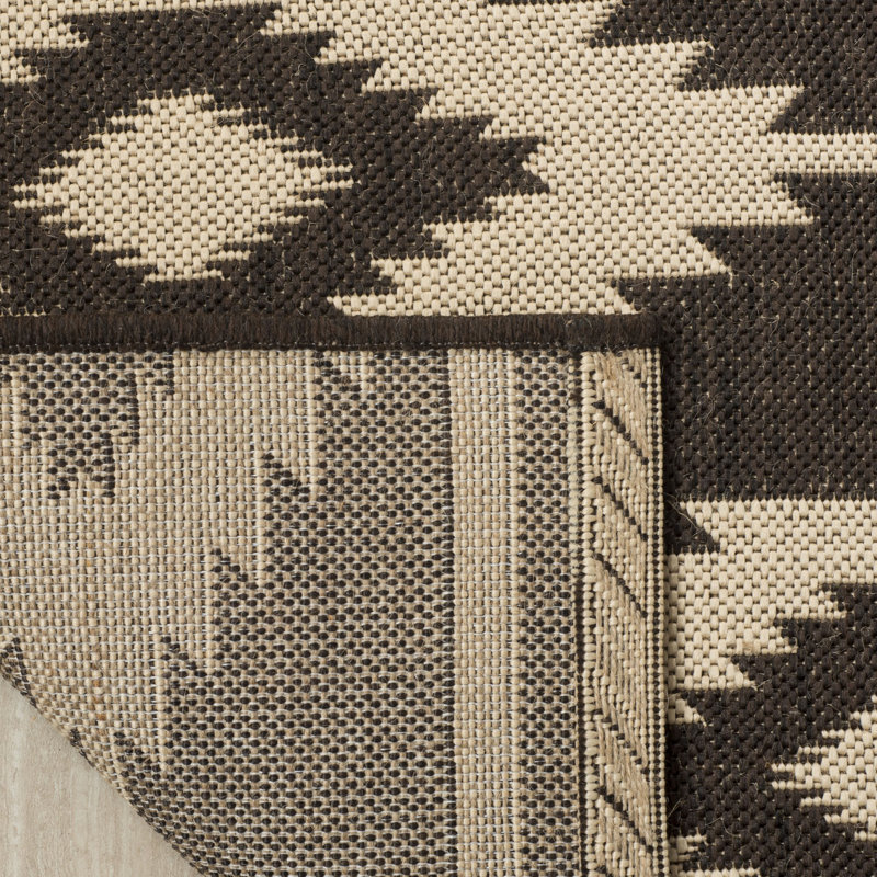 Lollar Southwestern Indoor/Outdoor Area Rug, Square 6'7"