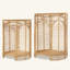 Ensemble de 2 tables d'appoint en rotin avec rangement PE