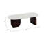 Table basse ovale moderne en marbre et en bois de H 16 po Modern - 48 po x 24 po x 16 po