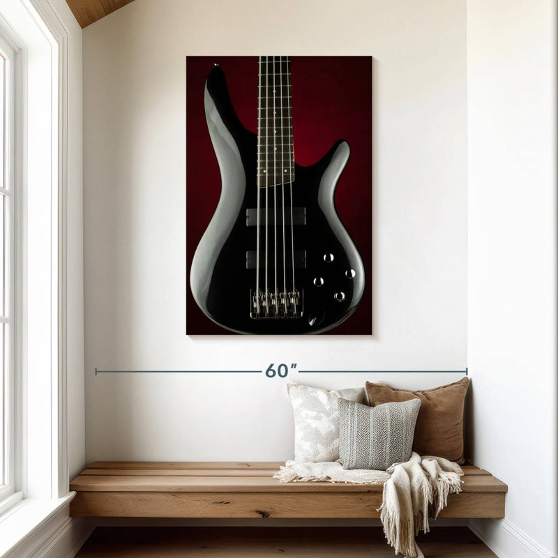 Guitare électrique noire Abarca, H 45 po x l 30 po
